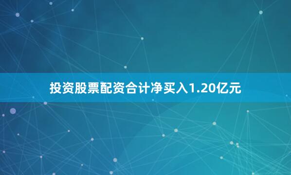 投资股票配资合计净买入1.20亿元
