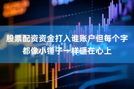 股票配资资金打入谁账户但每个字都像小锤子一样砸在心上